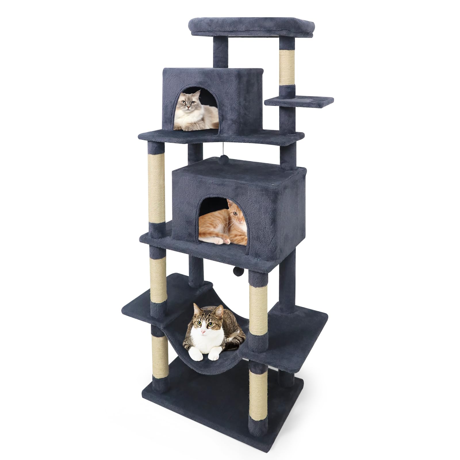 Arbre à chat Tangkula de 178 cm de haut avec poteaux à griffer en sisal